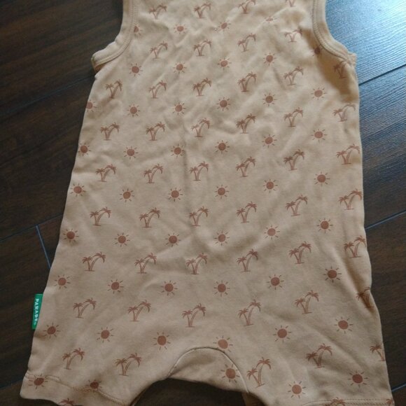 2T Parade Organics Short Romper,  with Palm Tree Print - Picture 5 of 6